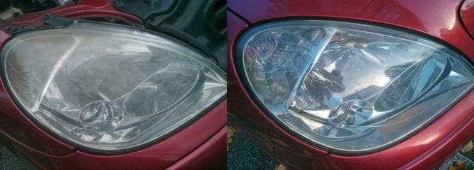 dentifrice nettoyer phrare de voiture