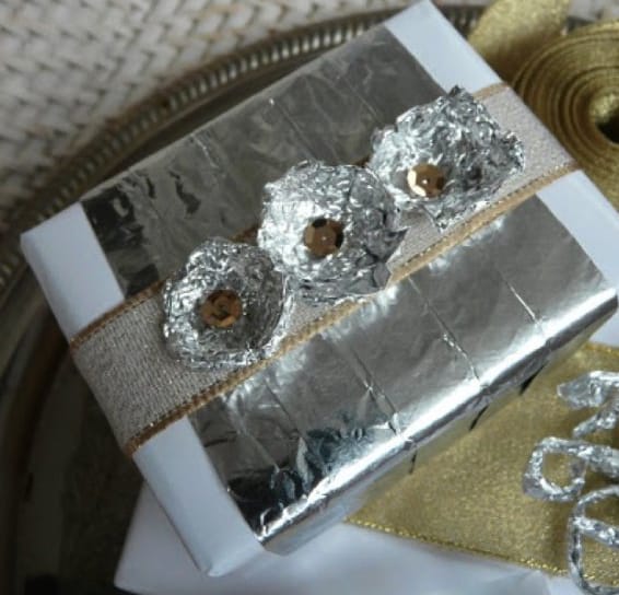emballage cadeau papier aluminium