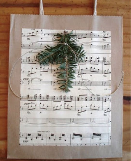 emballage cadeau partition musique