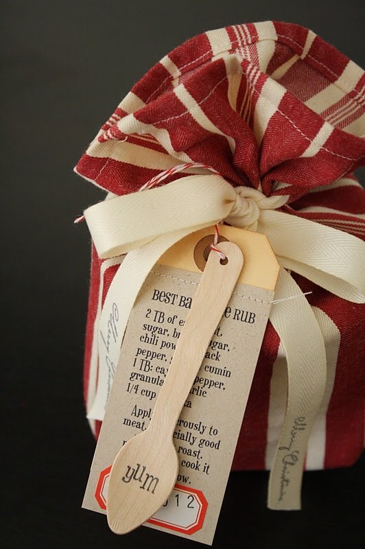 emballage cadeau torchon