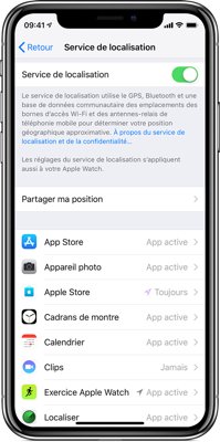 iphone batterie desactiver localisation