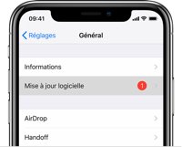 iphone batterie mise a jour