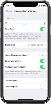 iphone batterie verouillage automatique