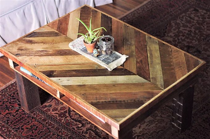 palette bois table salon