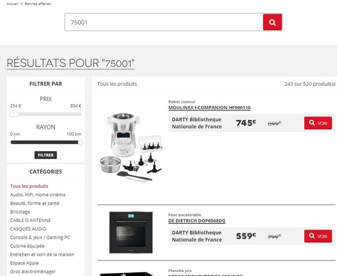 resultats liste destockage