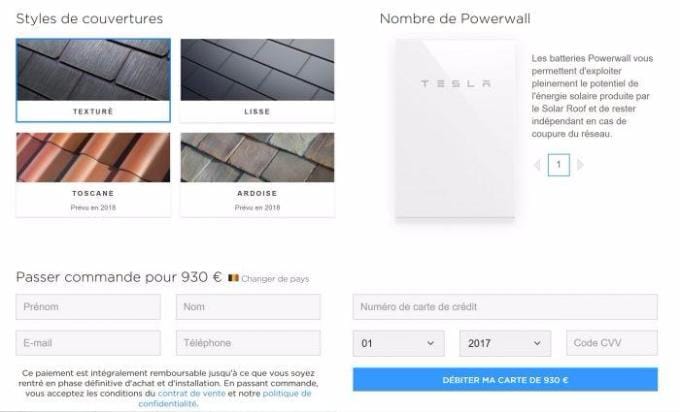 tesla solar roof precommande